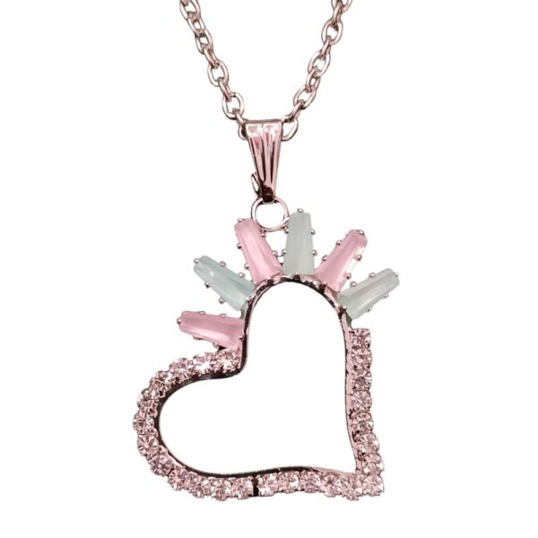Silver Heart Pendant Chain With Earring Combo 2