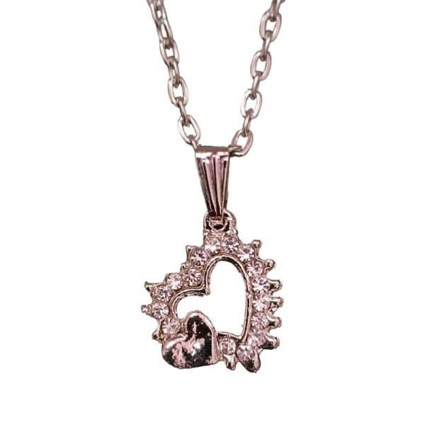 Silver Heart Chain Combo Set 5