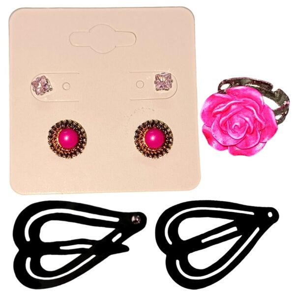 Stylish Stud Earring with Clips and Ring Combo 3