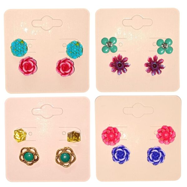 Trending Stud Earrings with Clips and Ring Set 2