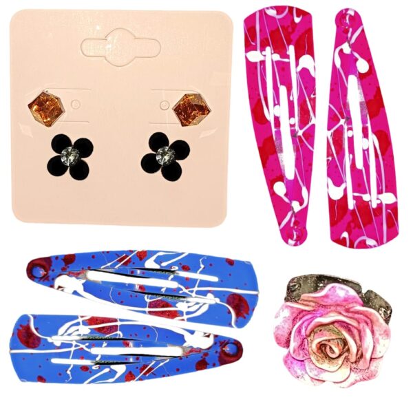 Trending Stud Earrings with Clips and Ring Set 3