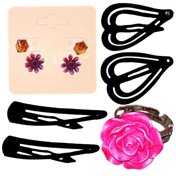 Studs with Clips and Ring Combo 3