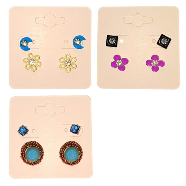 Stunning Stud Earrings with Clips Combo 2